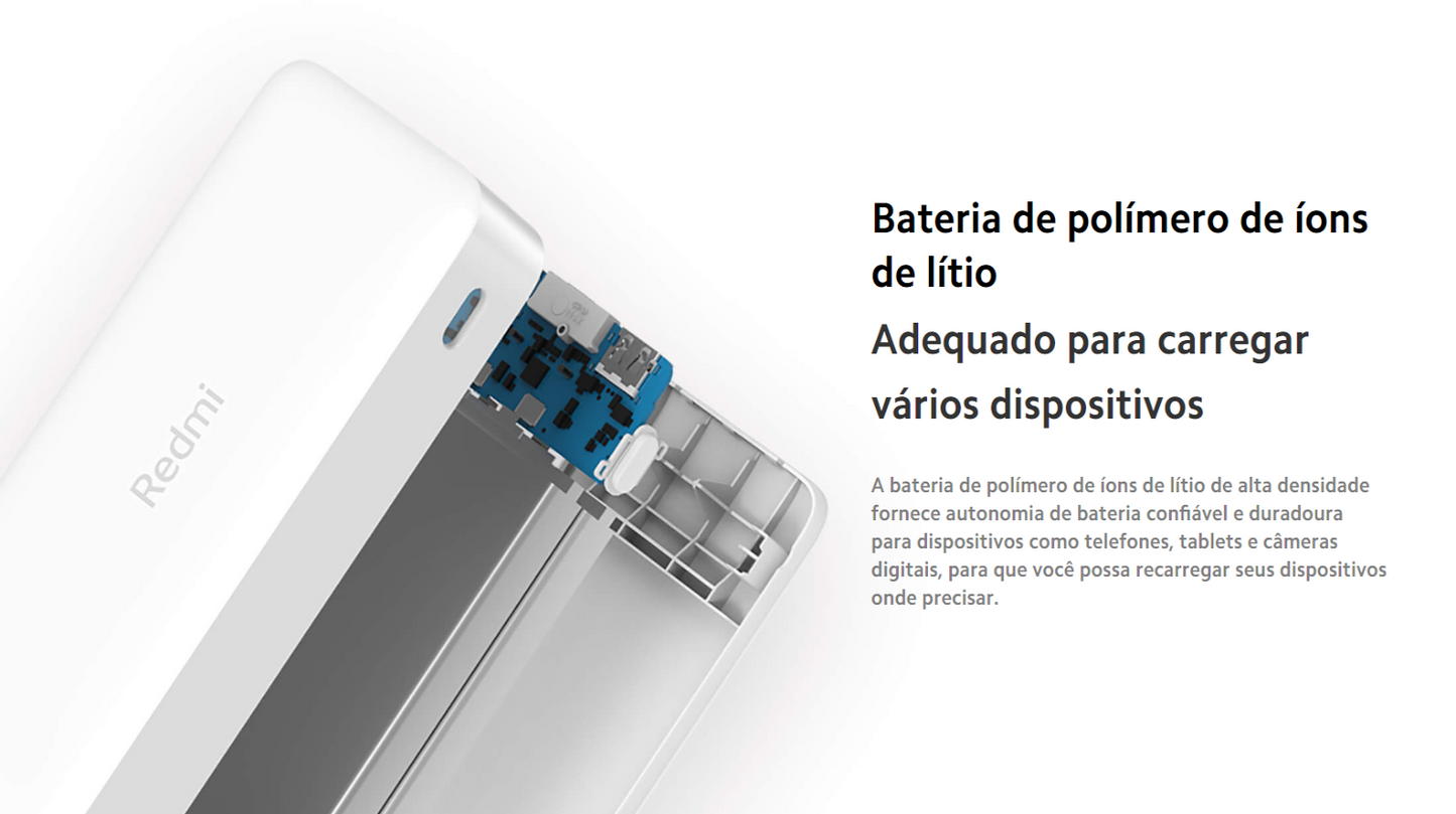 Xiaomi 18W Fast Charge Power Bank 20000 mAh Bateria
