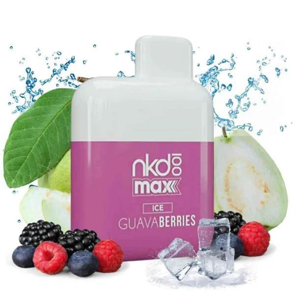 Naked 100 Max Pod Descartável 4500 puffs Guava Barries. Entrega rápida do seu Naked 100 Max Pod Descartável 4500 puffs via Motoboy para Balneário Camboriú, Itajaí, Camboriú e Itapema.