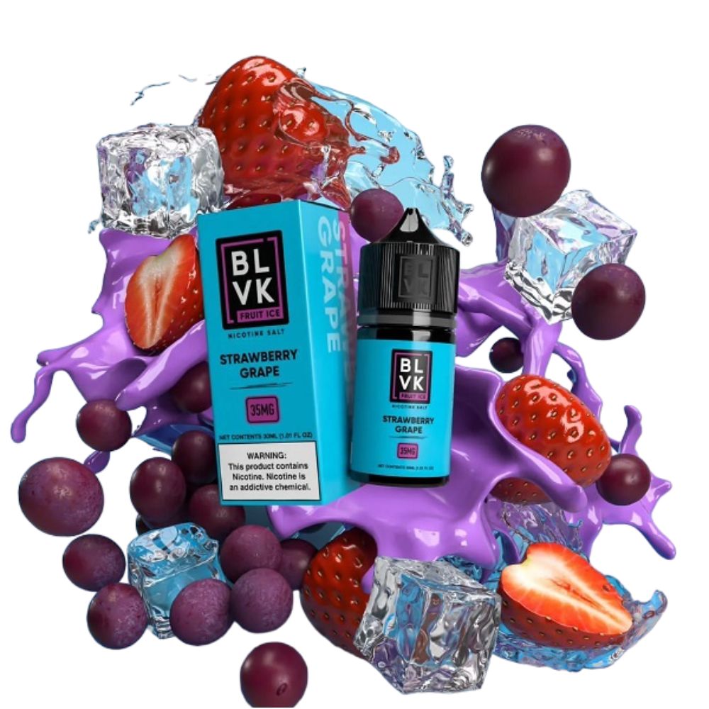 BLVK Fruit Ice Nic Salt 30ml - 35mg Strawberry Grape