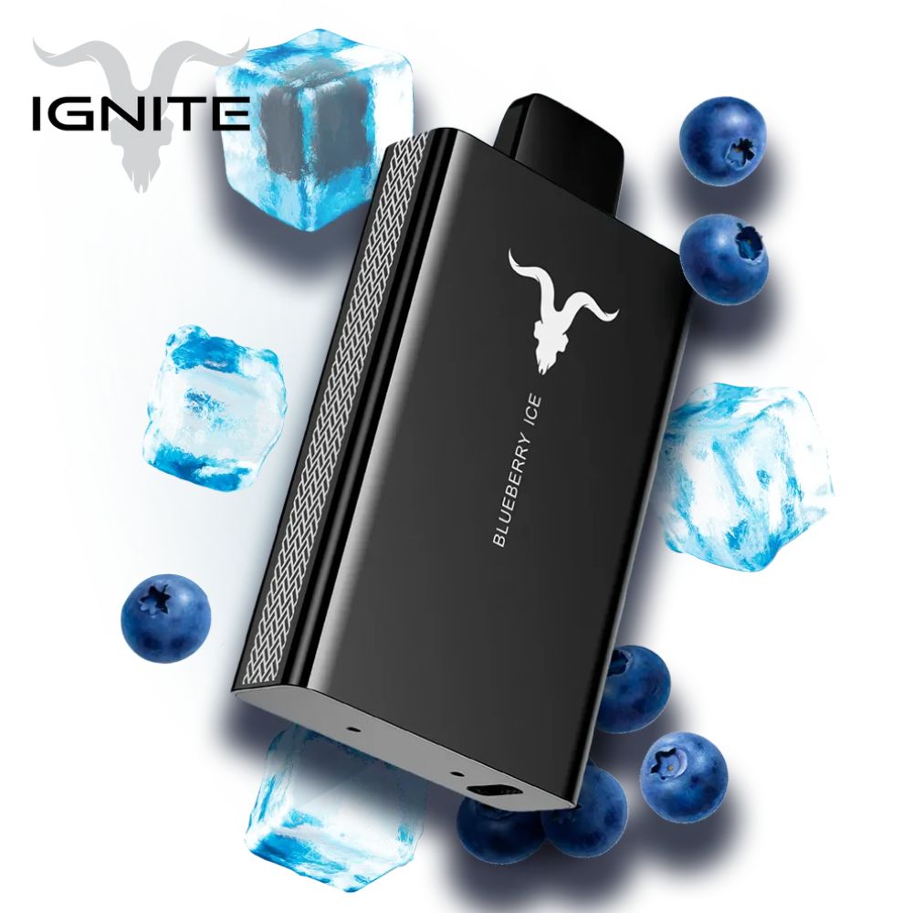 Pod descartável Ignite V80 Blueberry Ice Vape 8000 Puffs com bateria recarregável e entrega gratuita para Balneário Camboriú e Itajaí