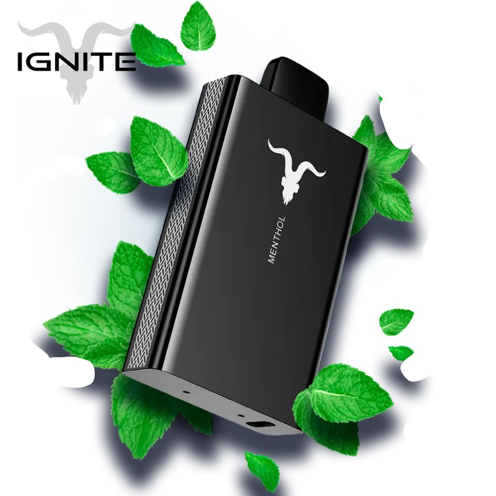 Pod descartável Ignite V80 Menthol Vape 8000 Puffs com bateria recarregável e entrega gratuita para Balneário Camboriú e Itajaí