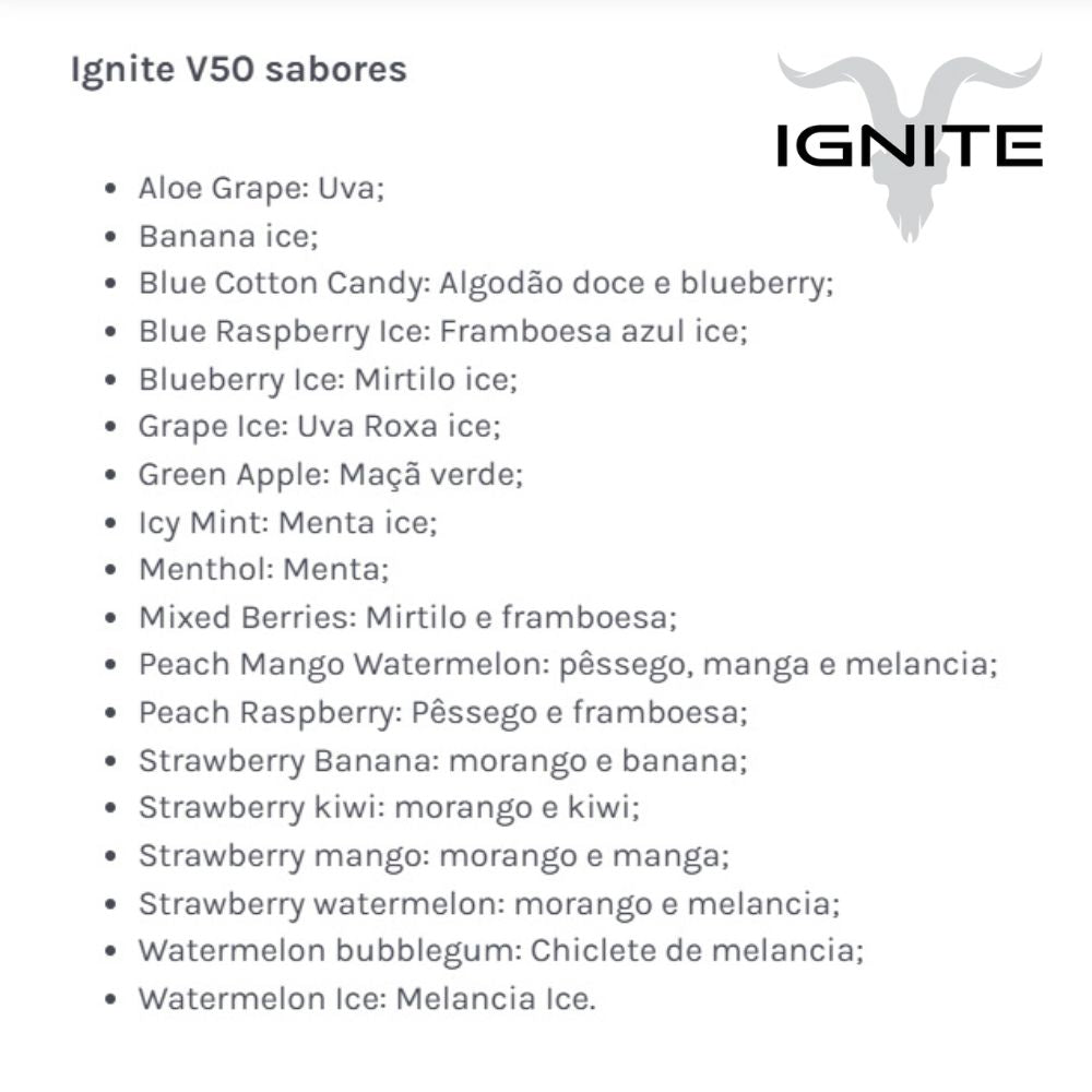 Ignite V50 Pod Descartável 5000 Puffs