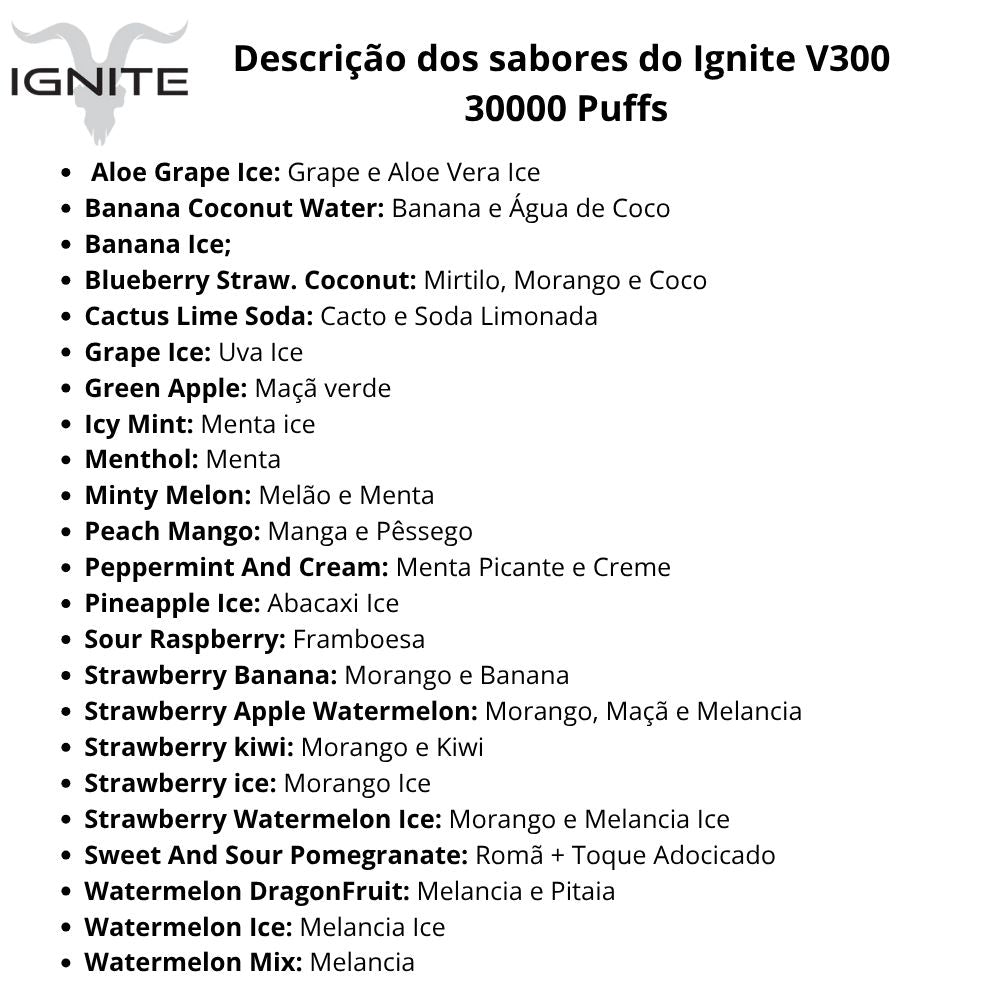 Ignite V300 Pod Descartável 30000 Puffs