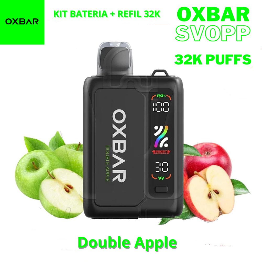 Oxbar Pod Descartável Svopp kit bateria + 1 refil G32k - 32000 Puffs