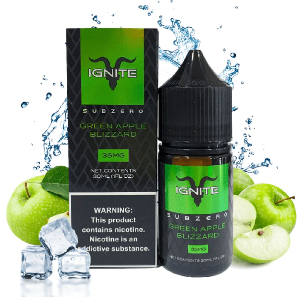 Ignite Subzero Nic Salt 30ml - 35mg Green Apple Blizzard Ice