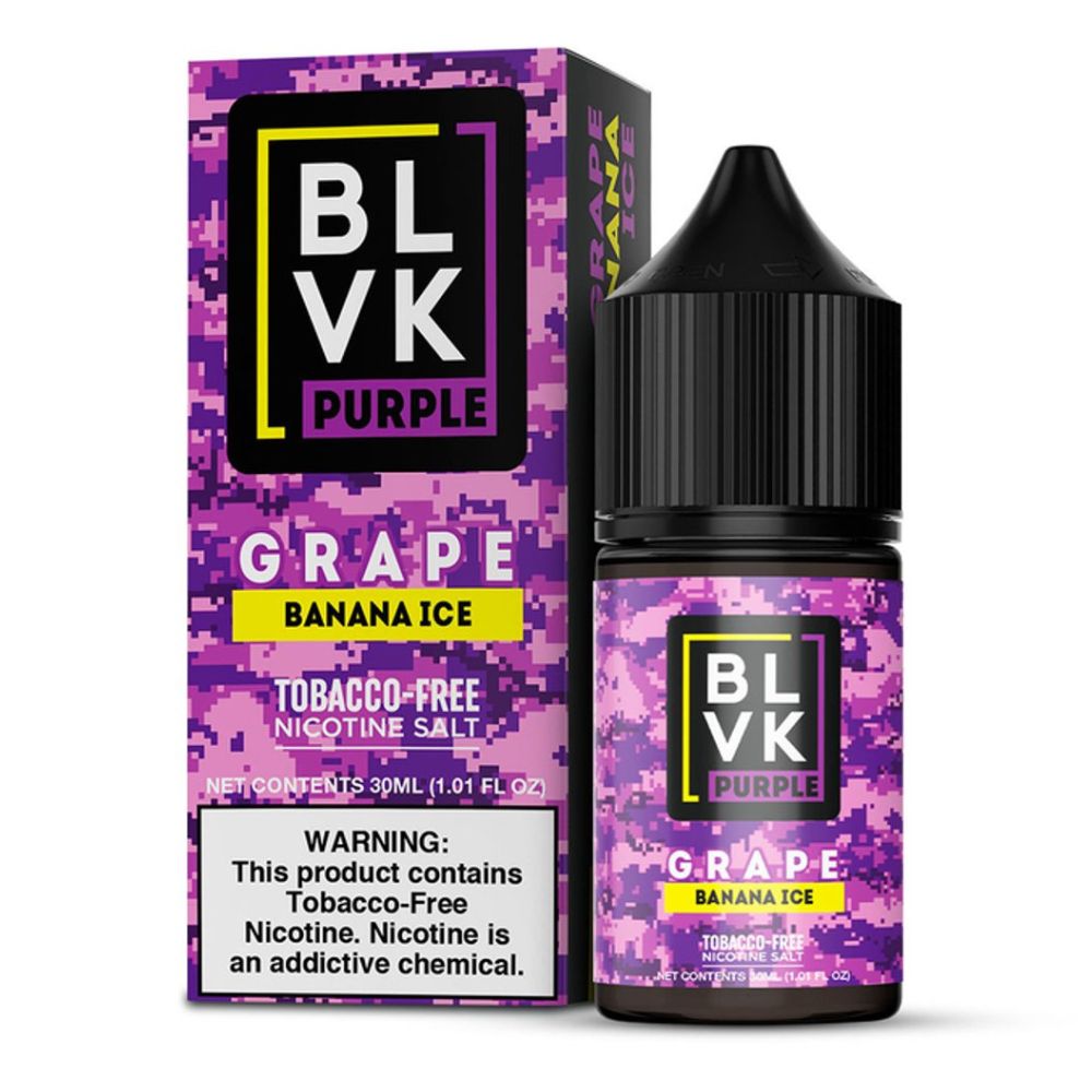 BLVK Purple Nic Salt 30ml - 50mg Grape Banana Ice