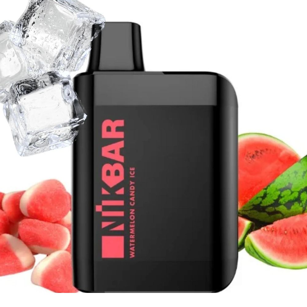 Nikbar Pod Descartável 4000 Puffs Watermelon Candy Ice. Entrega rápida do seu Nikbar Pod Descartável 4000 Puffs via Motoboy para Balneário Camboriú, Itajaí, Camboriú e Itapema.