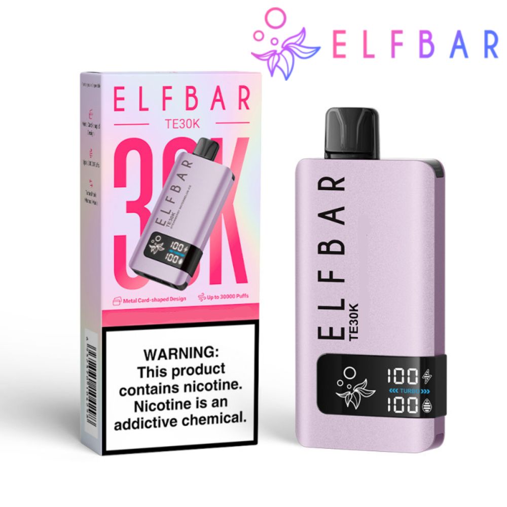 Pod Descartável Premium Elfbar TE30K com 30.000 puffs, sabores deliciosos, bateria recarregável e entrega rápida via moto boy para Itajaí, Balneário Camboriú e Itapema!