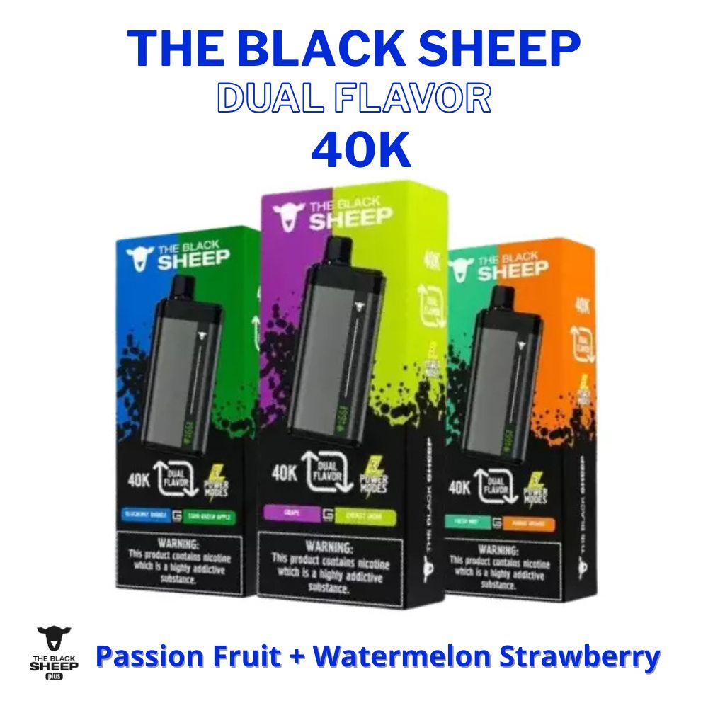 Black-Sheep-Dual-40k: Passion Fruit + Watermelon Strawberry