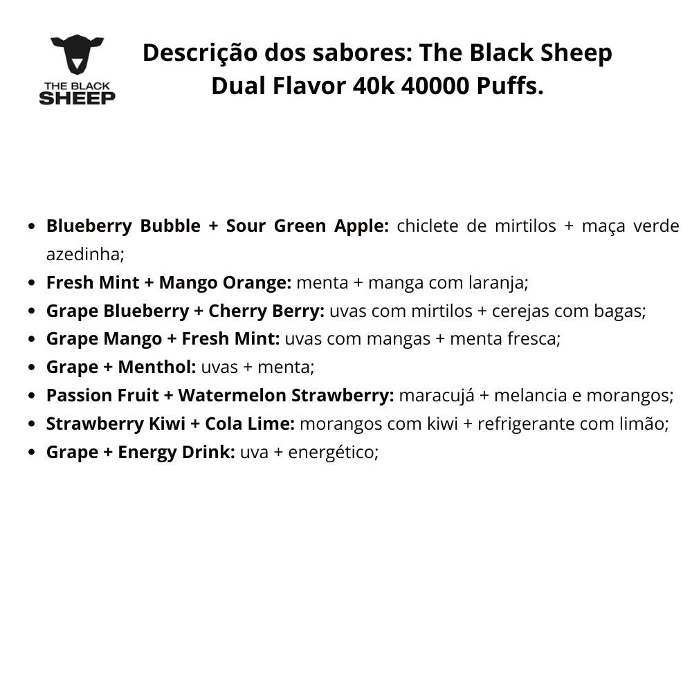 The Black Sheep Dual Flavor 40k Pod Descartável - 40000 Puffs