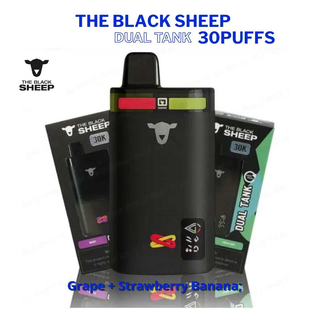 Black-Sheep-Dual-Tank-30k: Grape + Strawberry Banana