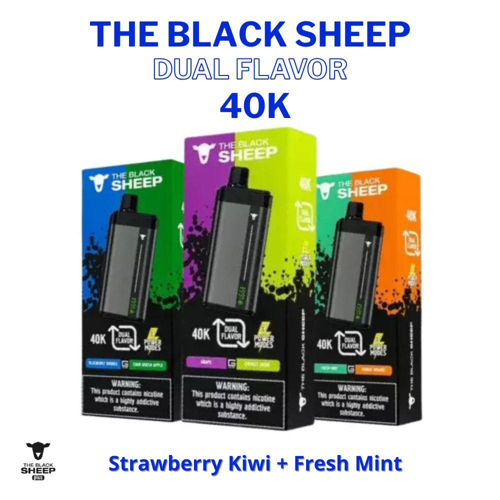 Black-Sheep-Dual-40k: Strawberry Kiwi + Fresh Mint