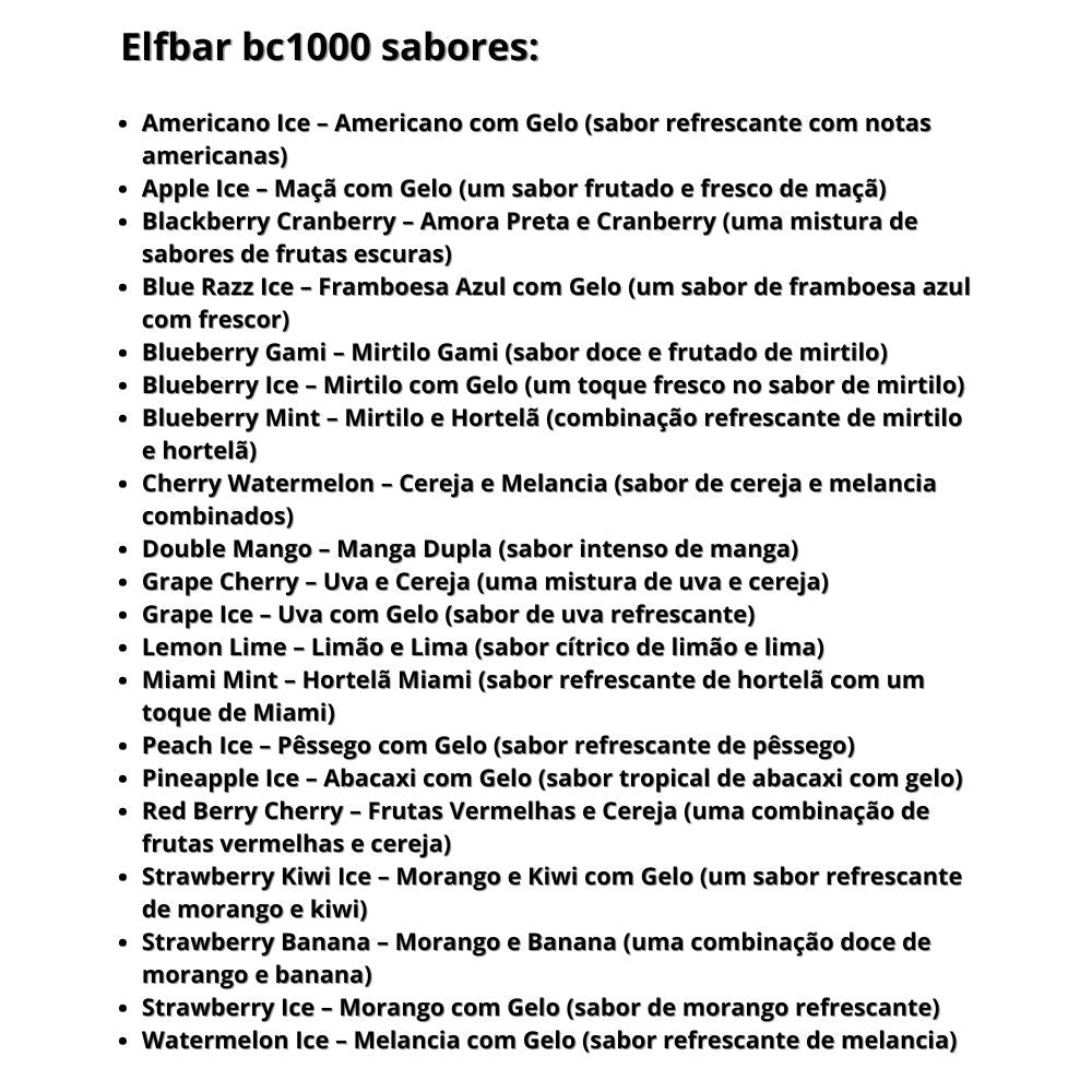 Elfbar Pod Descartável BC10000 Puffs