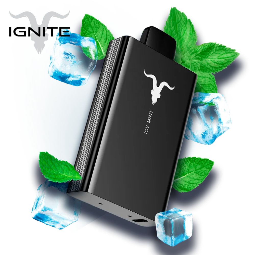 Pod descartável Ignite V80 Icy Mint Vape 8000 Puffs com bateria recarregável e entrega gratuita para Balneário Camboriú e Itajaí