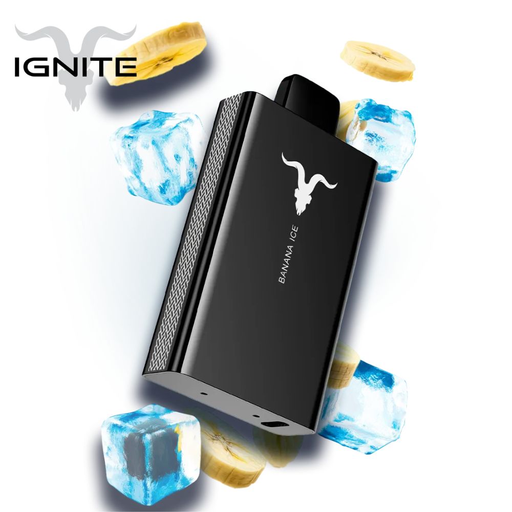 Pod descartável Ignite V80 Banana Ice Vape 8000 Puffs com bateria recarregável e entrega gratuita para Balneário Camboriú e Itajaí