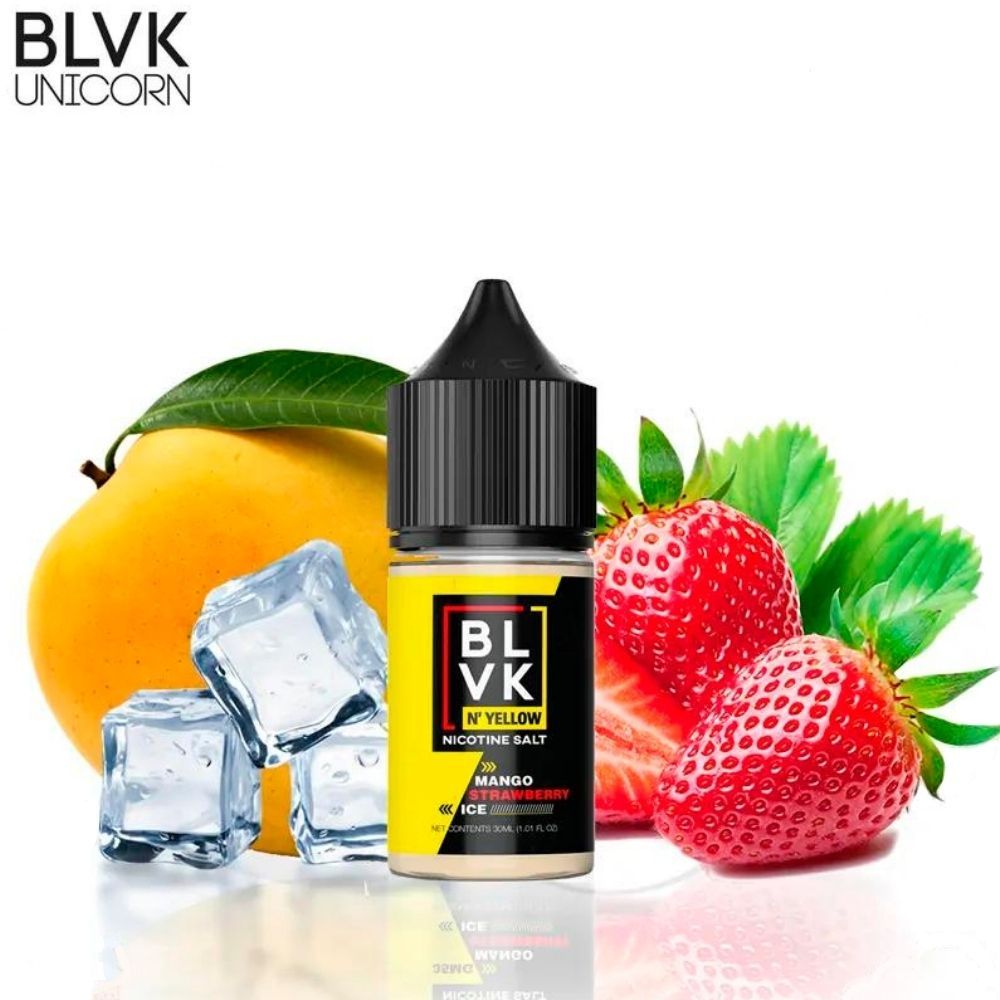 BLVK Nic Salt N Yellow 30ml - 35mg Mango Strawberry Ice