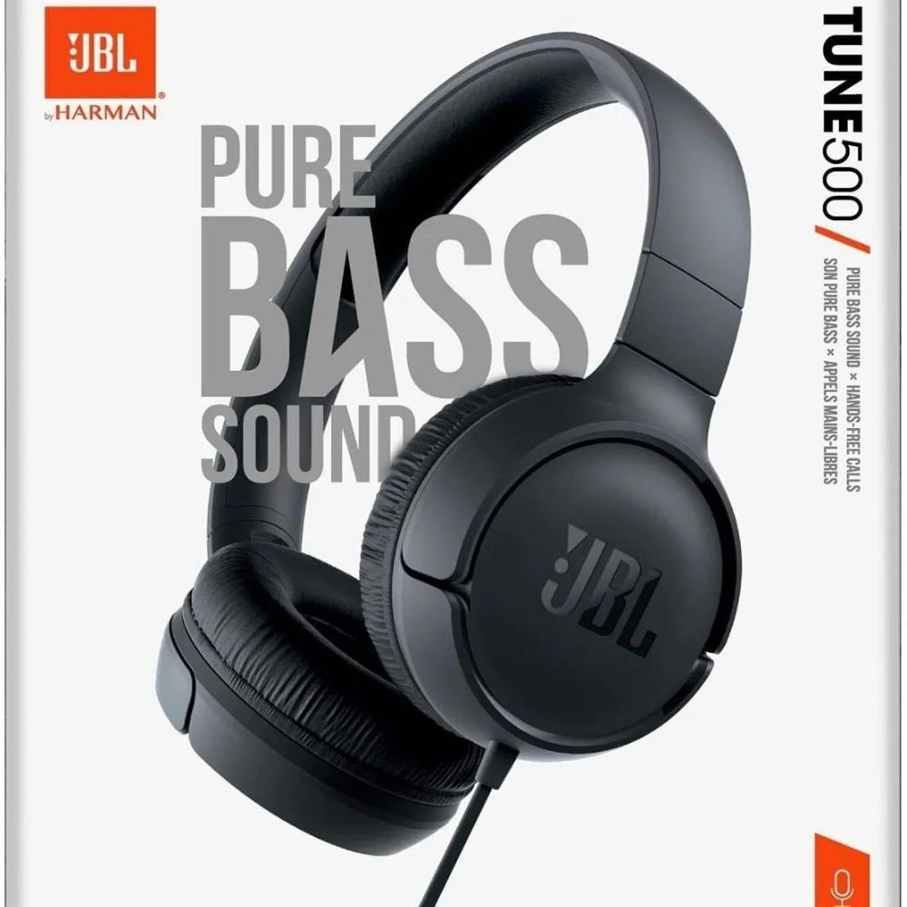 JBLTune 500 Pure Bass Fone de ouvido com fio box