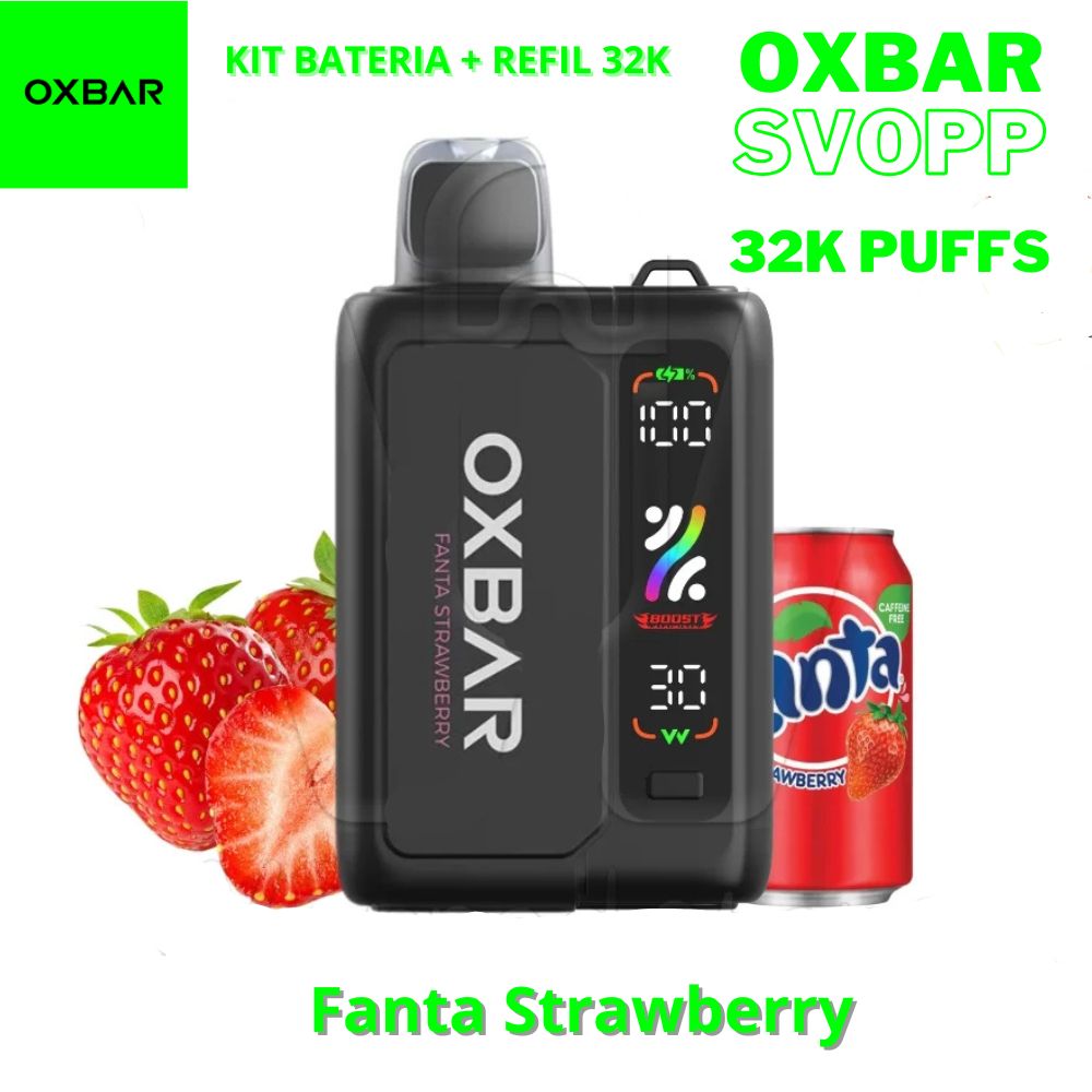 Oxbar Pod Descartável Svopp kit bateria + 1 refil G32k - 32000 Puffs