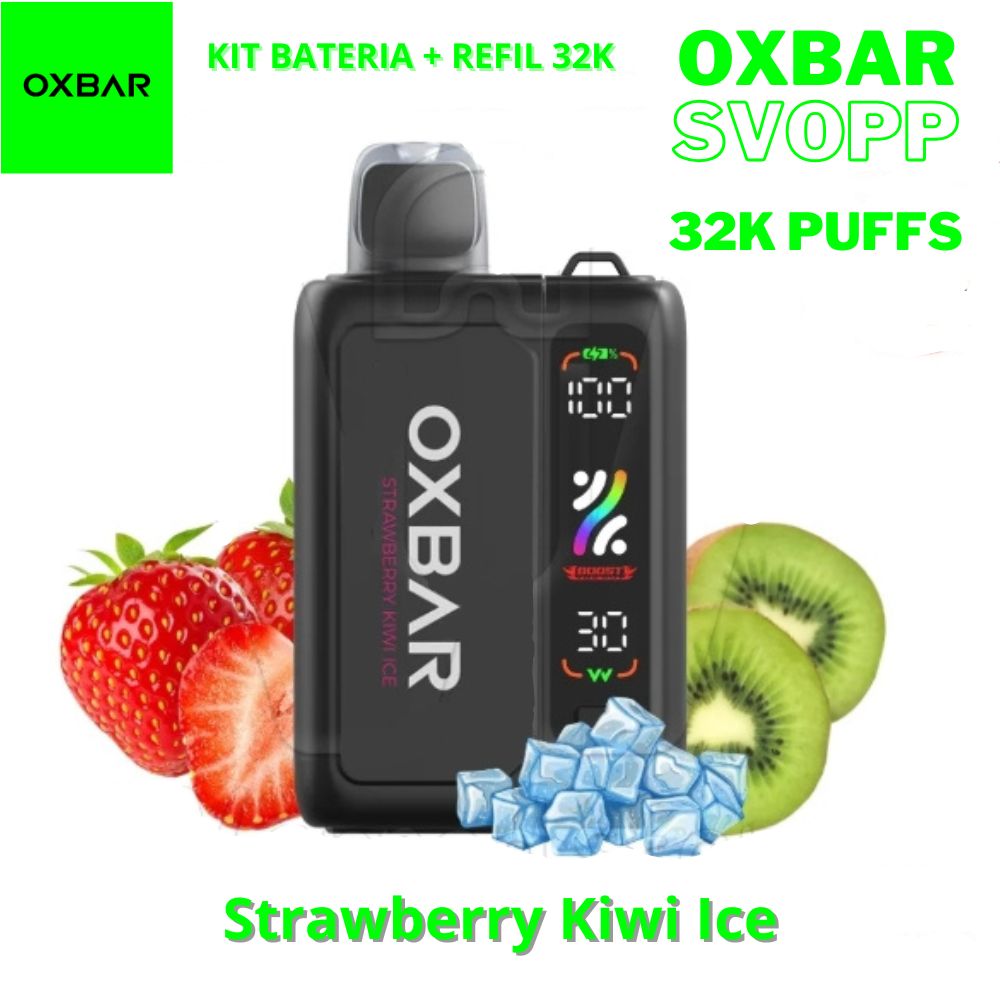 Oxbar Pod Descartável Svopp kit bateria + 1 refil G32k - 32000 Puffs