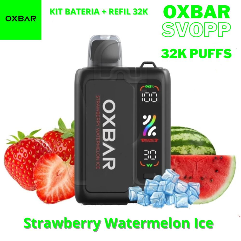 Oxbar Pod Descartável Svopp kit bateria + 1 refil G32k - 32000 Puffs