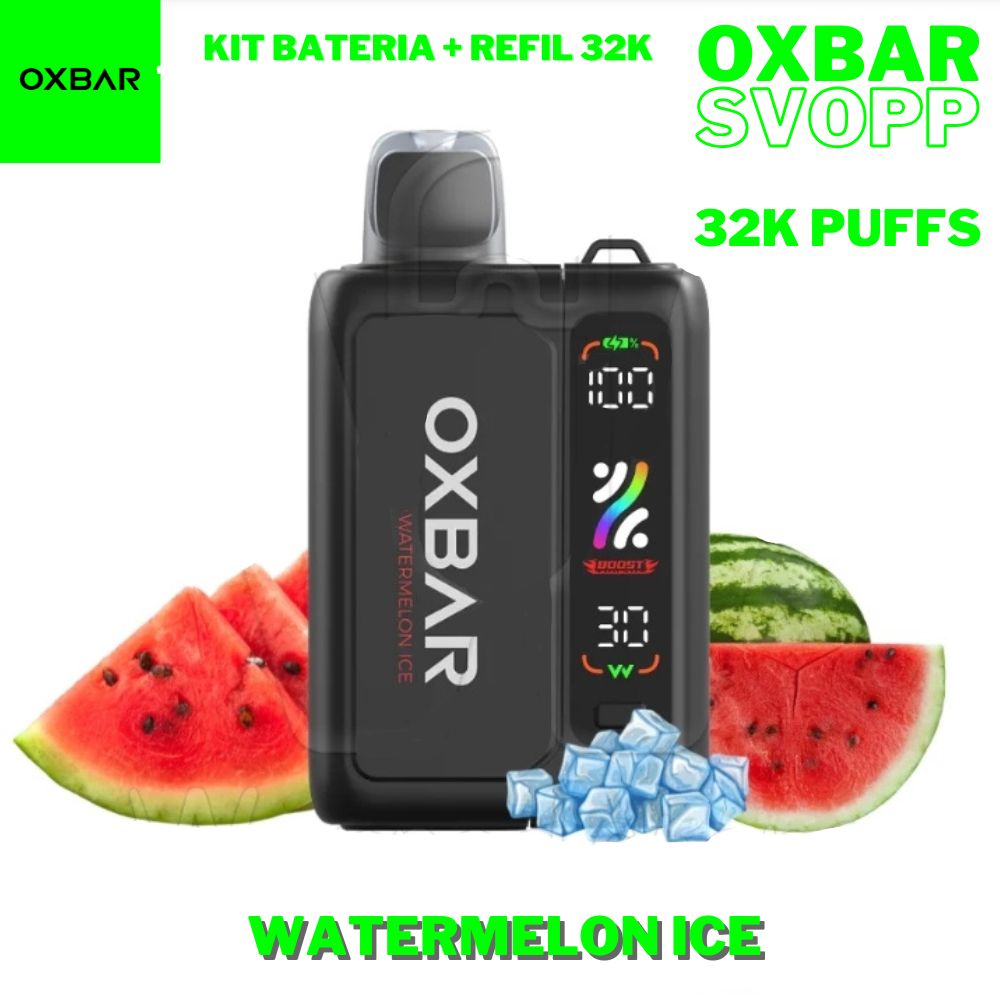 Oxbar Pod Descartável Svopp kit bateria + 1 refil G32k - 32000 Puffs