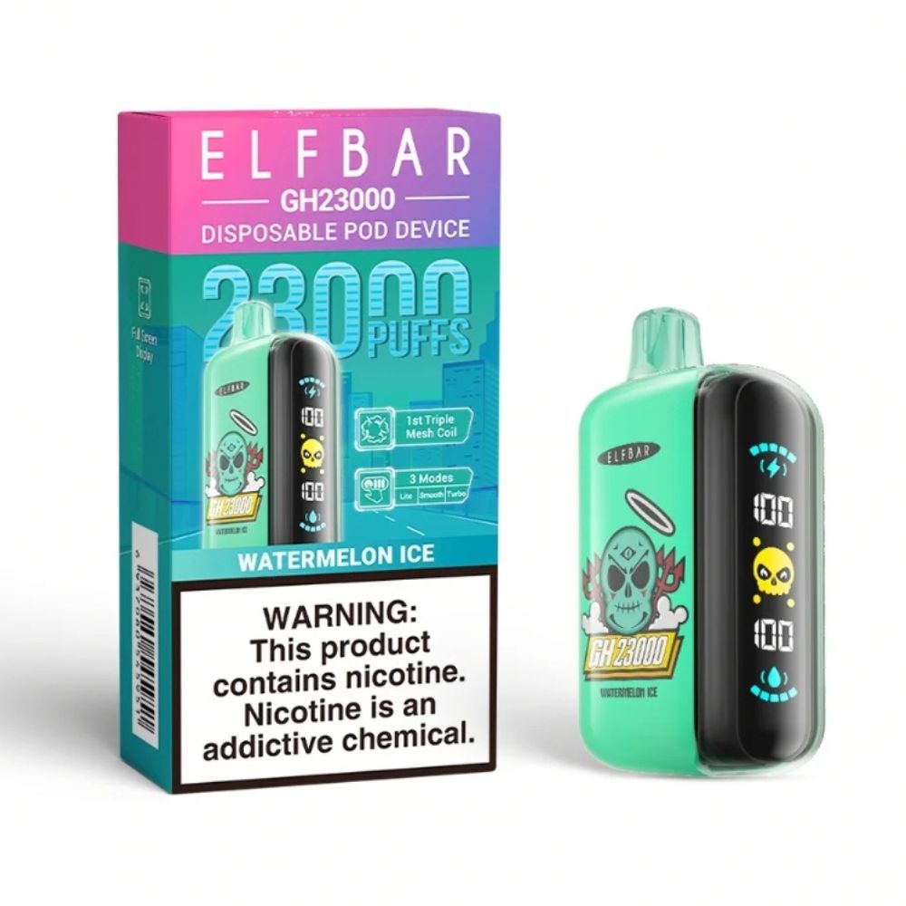 Elfbar Pod Descartável GH23000 Puffs Watermelon Ice via Motoboy para Balneário Camboriú, Itajaí, Camboriú e Itapema.