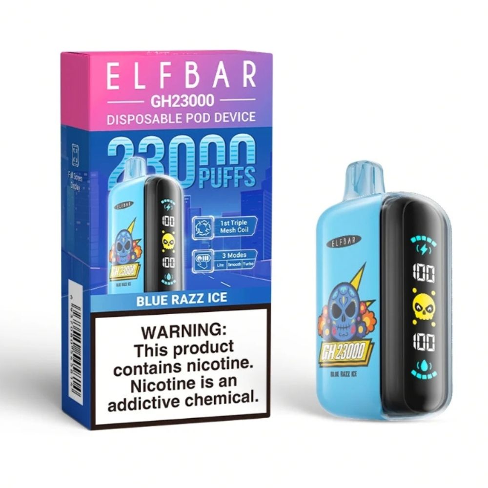 Elfbar Pod Descartável GH23000 Puffs Blue Razz Ice via Motoboy para Balneário Camboriú, Itajaí, Camboriú e Itapema.

