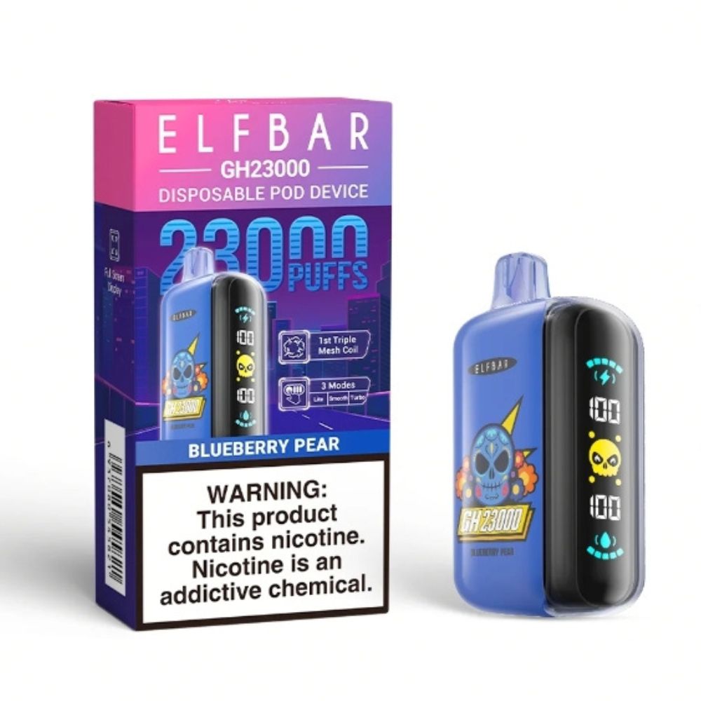 Elfbar Pod Descartável GH23000 Puffs Blueberry Pear via Motoboy para Balneário Camboriú, Itajaí, Camboriú e Itapema.