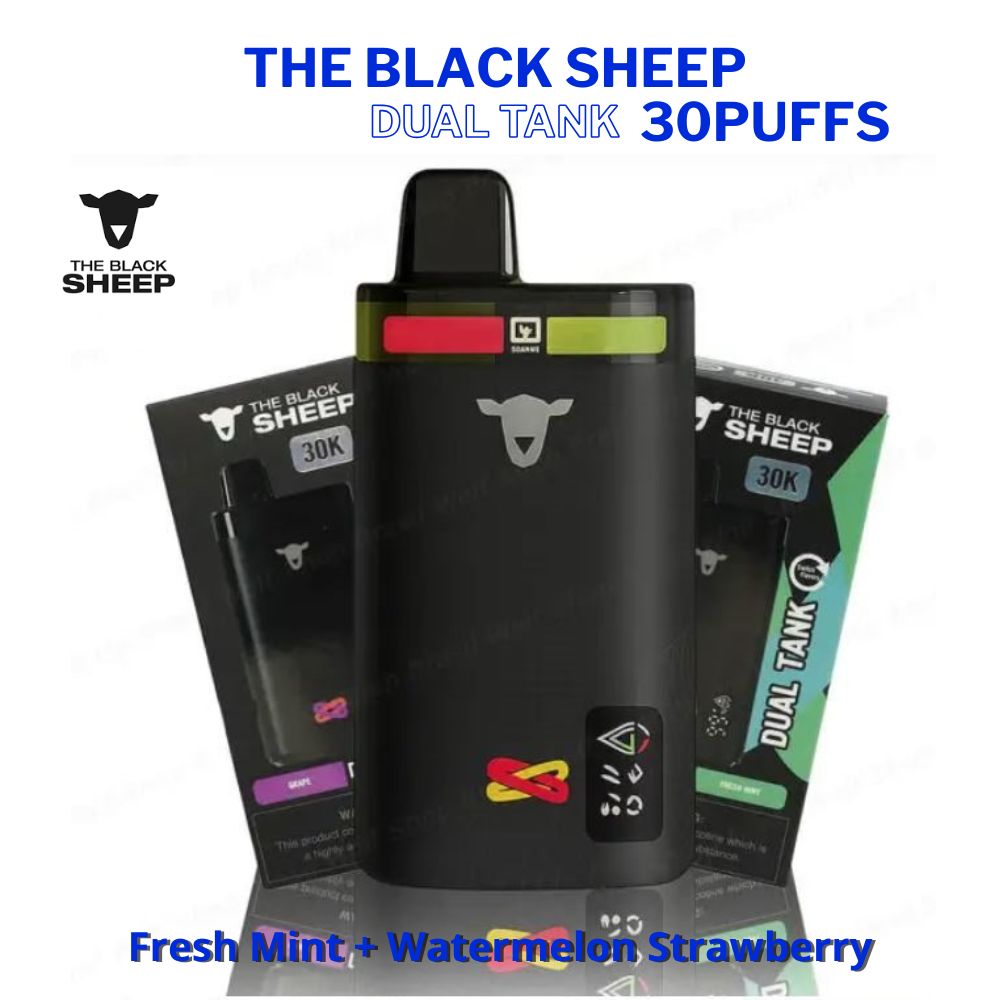 Black-Sheep-Dual-Tank-30k: Fresh Mint + Watermelon Strawberr