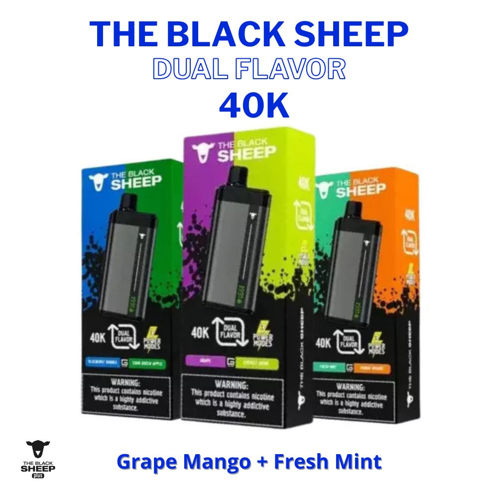 Black-Sheep-Dual-40k: Grape Mango + Fresh Mint